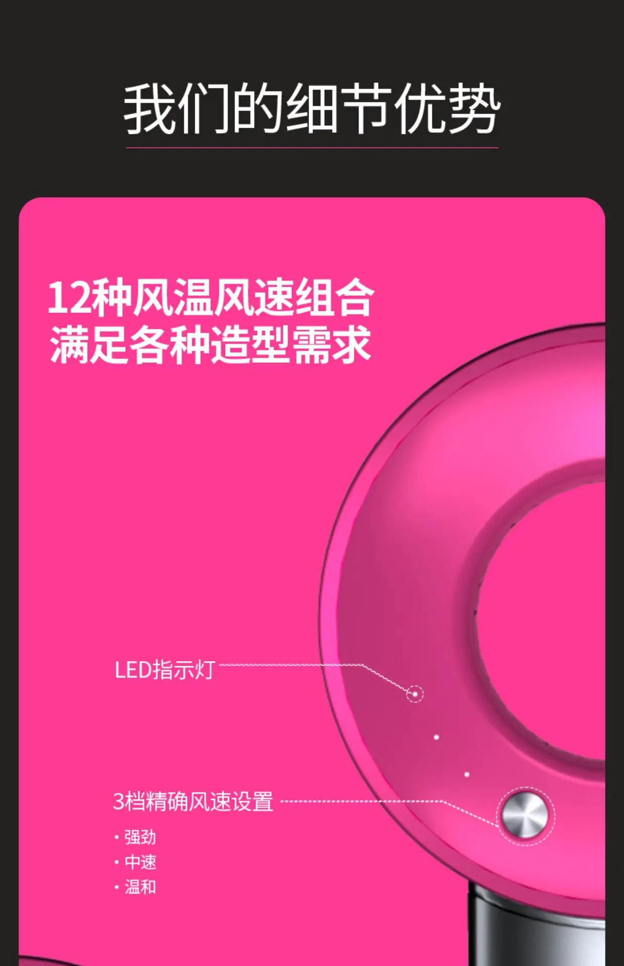 Huaqiangbei Constant Temp Hair Dryer with Negative Ion Technology — feature 11
