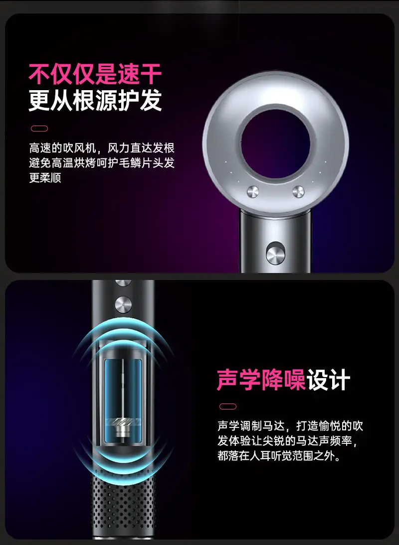 Huaqiangbei Constant Temp Hair Dryer with Negative Ion Technology — feature 8