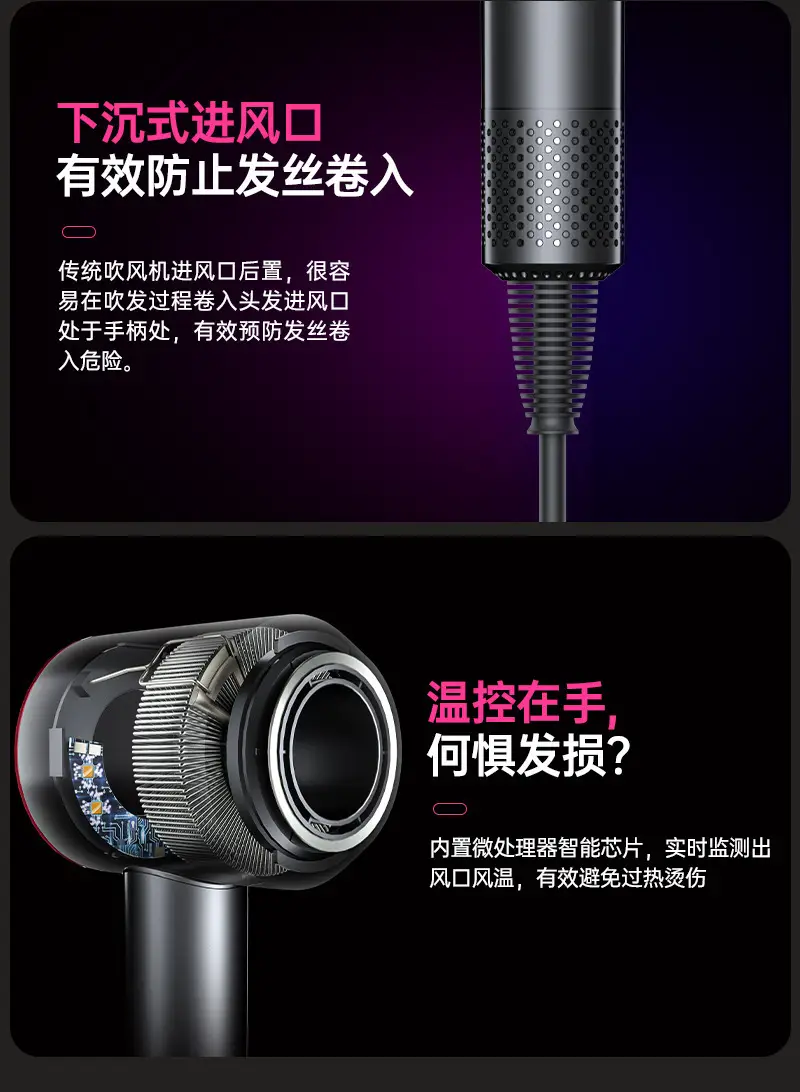 Huaqiangbei Constant Temp Hair Dryer with Negative Ion Technology — feature 9