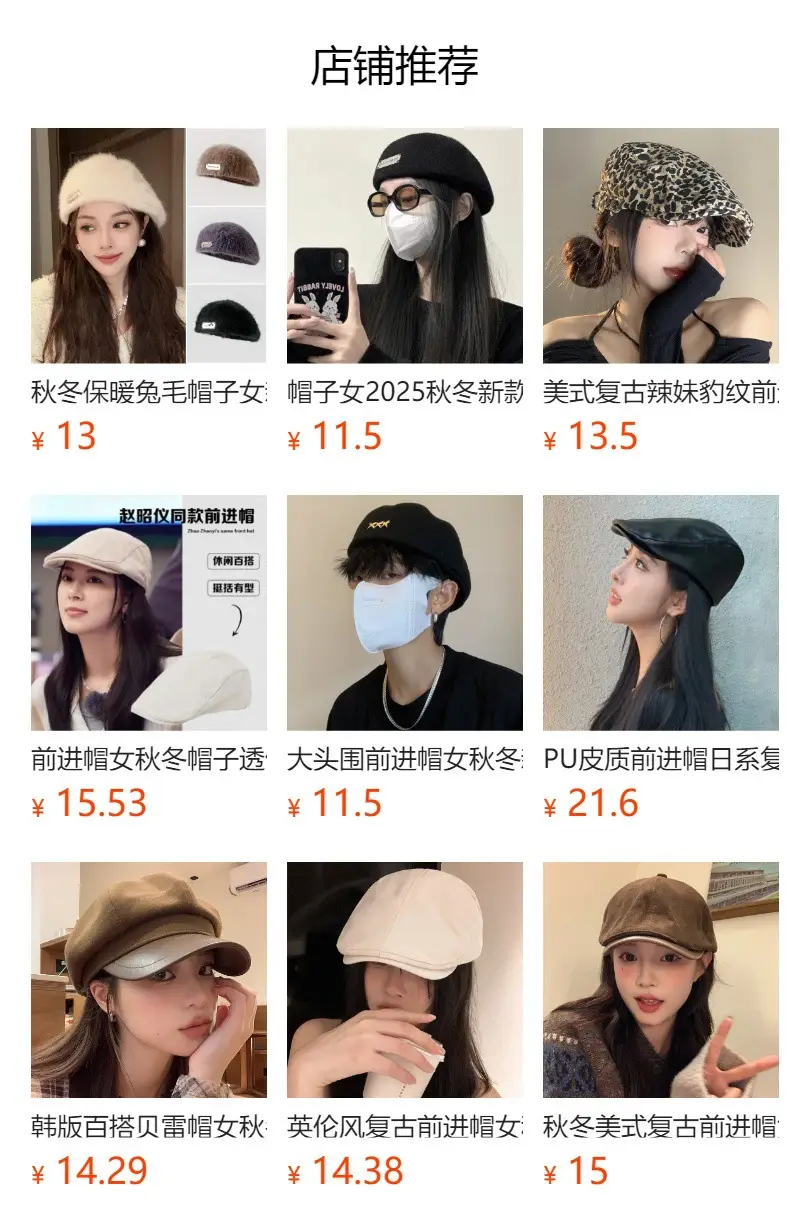 Women Woolen Beret Hat Black Brown Winter Warm Cap — feature 2
