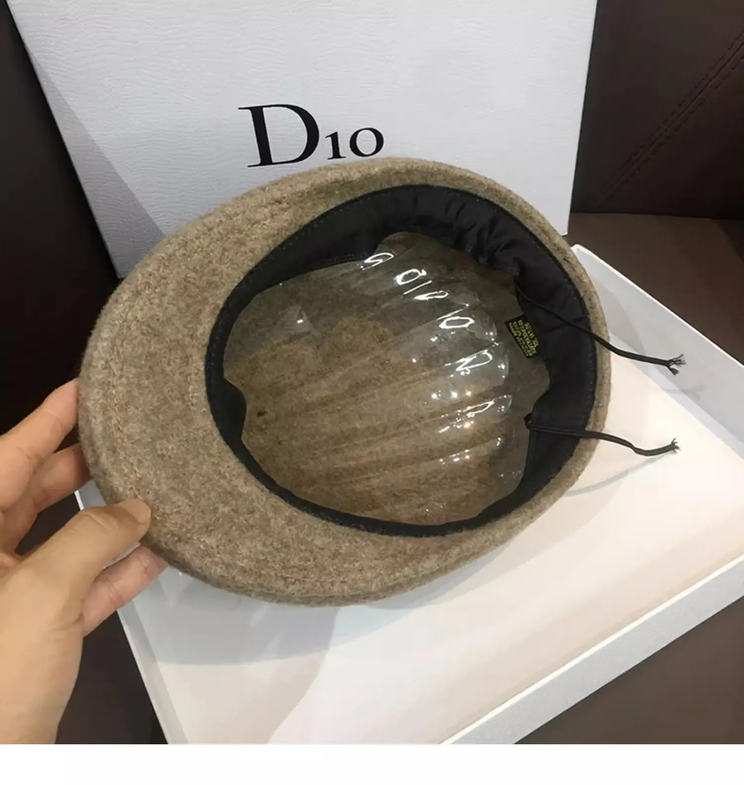 Women Woolen Beret Hat Black Brown Winter Warm Cap — feature 20