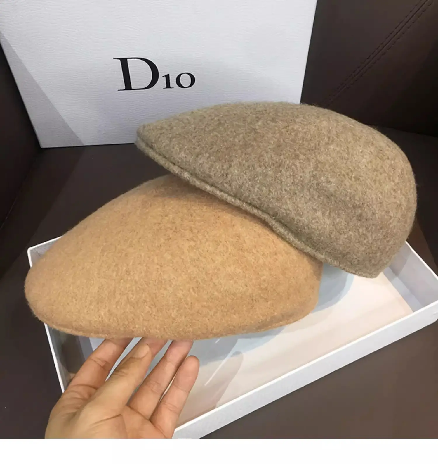 Women Woolen Beret Hat Black Brown Winter Warm Cap — feature 7