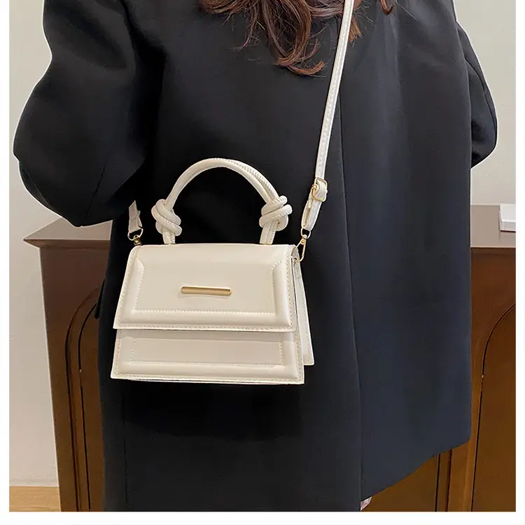 Women's Small Square Beige Shoulder Crossbody Bag β feature 14