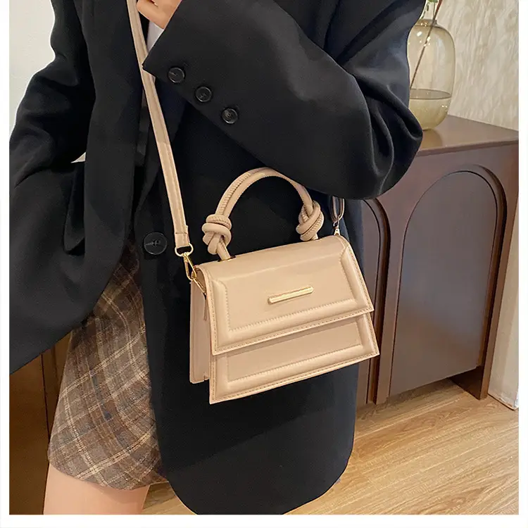 Women's Small Square Beige Shoulder Crossbody Bag β feature 17