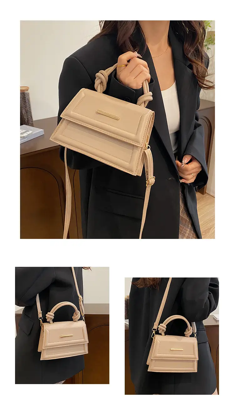 Women's Small Square Beige Shoulder Crossbody Bag β feature 24