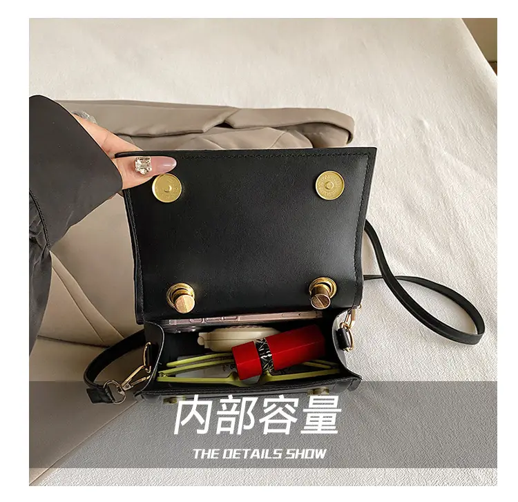 Women's Small Square Beige Shoulder Crossbody Bag β feature 4