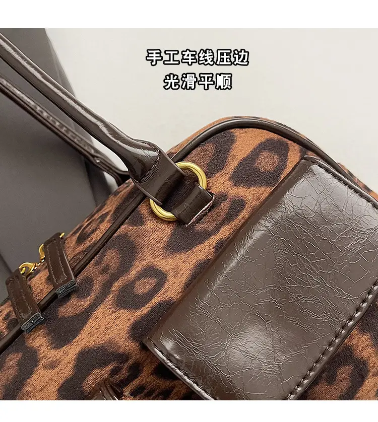 Leopard Print Suede Shoulder Bag Women 2024 — feature 10
