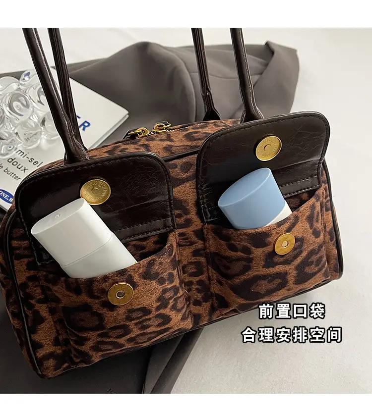 Leopard Print Suede Shoulder Bag Women 2024 — feature 11