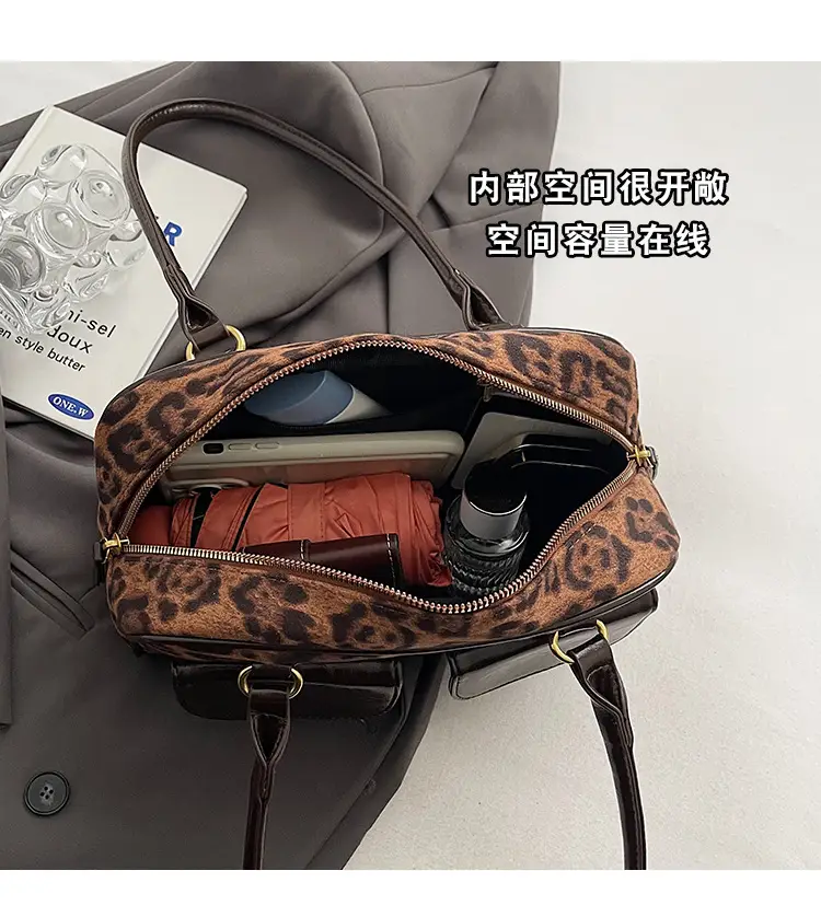 Leopard Print Suede Shoulder Bag Women 2024 — feature 12