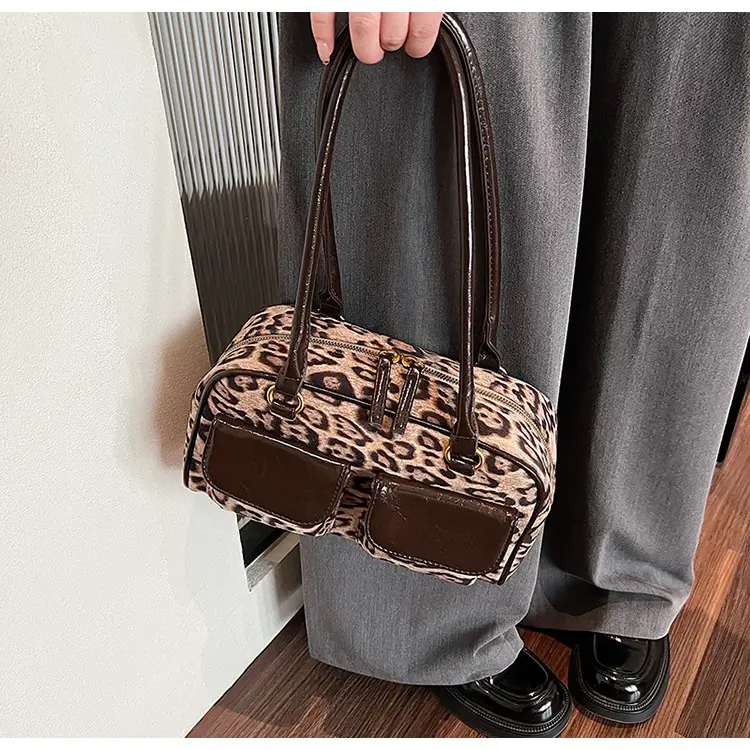 Leopard Print Suede Shoulder Bag Women 2024 — feature 13