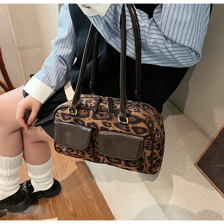 Leopard Print Suede Shoulder Bag Women 2024 — feature 20