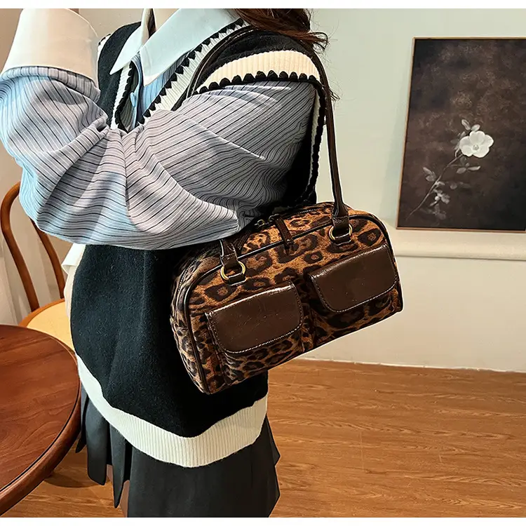 Leopard Print Suede Shoulder Bag Women 2024 — feature 22