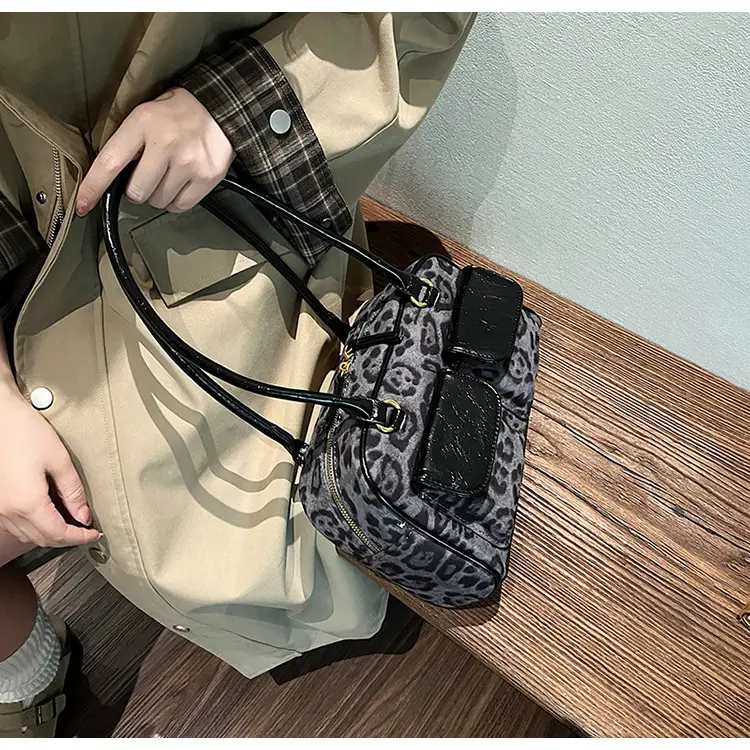 Leopard Print Suede Shoulder Bag Women 2024 — feature 26