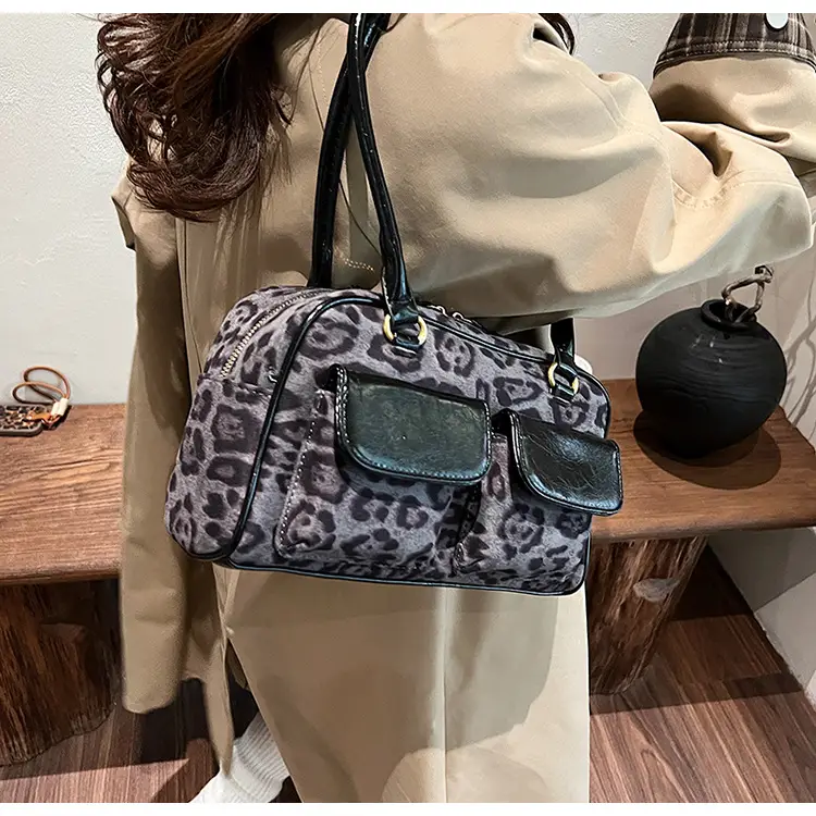 Leopard Print Suede Shoulder Bag Women 2024 — feature 30