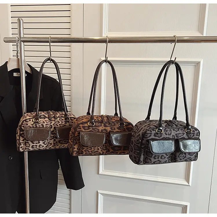 Leopard Print Suede Shoulder Bag Women 2024 — feature 33