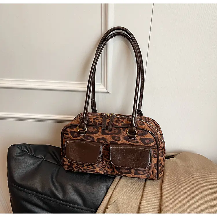 Leopard Print Suede Shoulder Bag Women 2024 — feature 34
