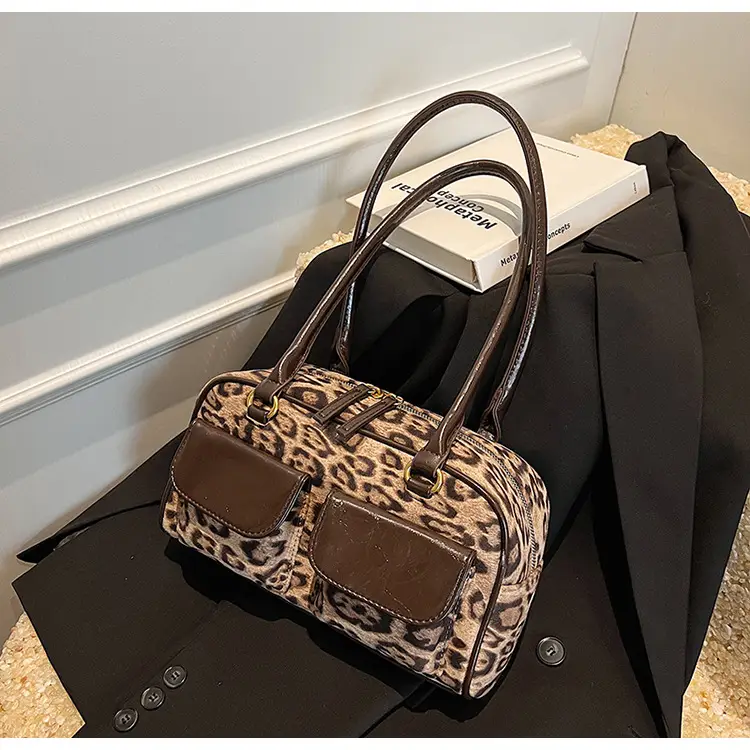 Leopard Print Suede Shoulder Bag Women 2024 — feature 37