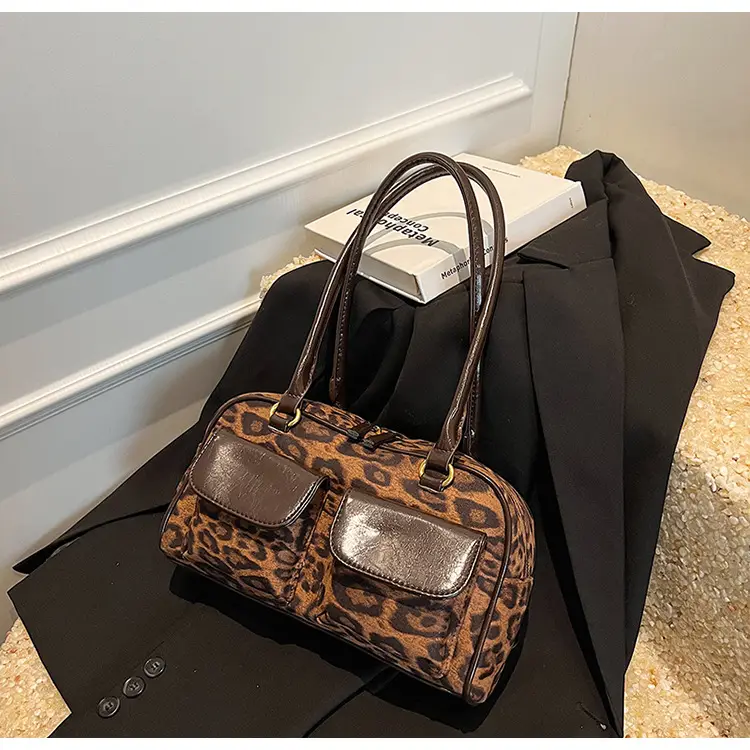 Leopard Print Suede Shoulder Bag Women 2024 — feature 39