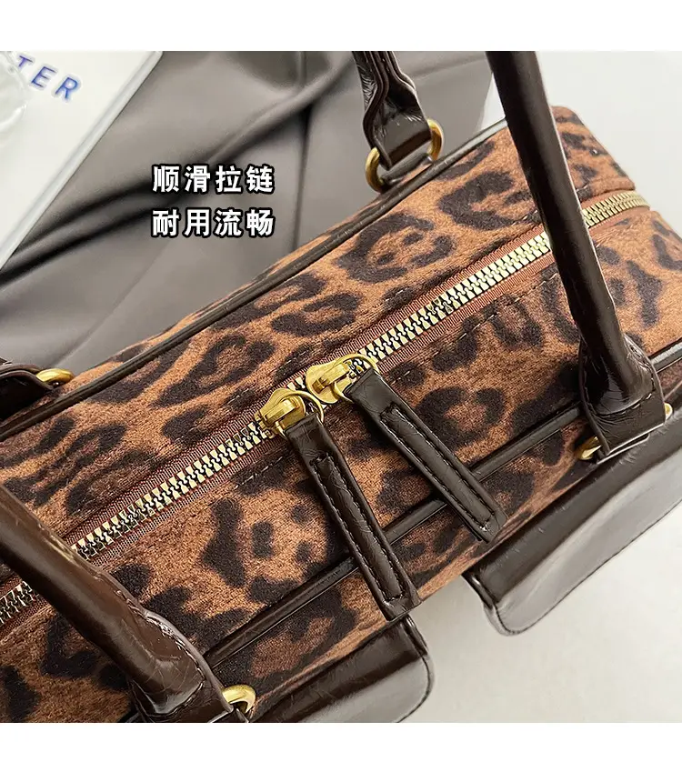 Leopard Print Suede Shoulder Bag Women 2024 — feature 8