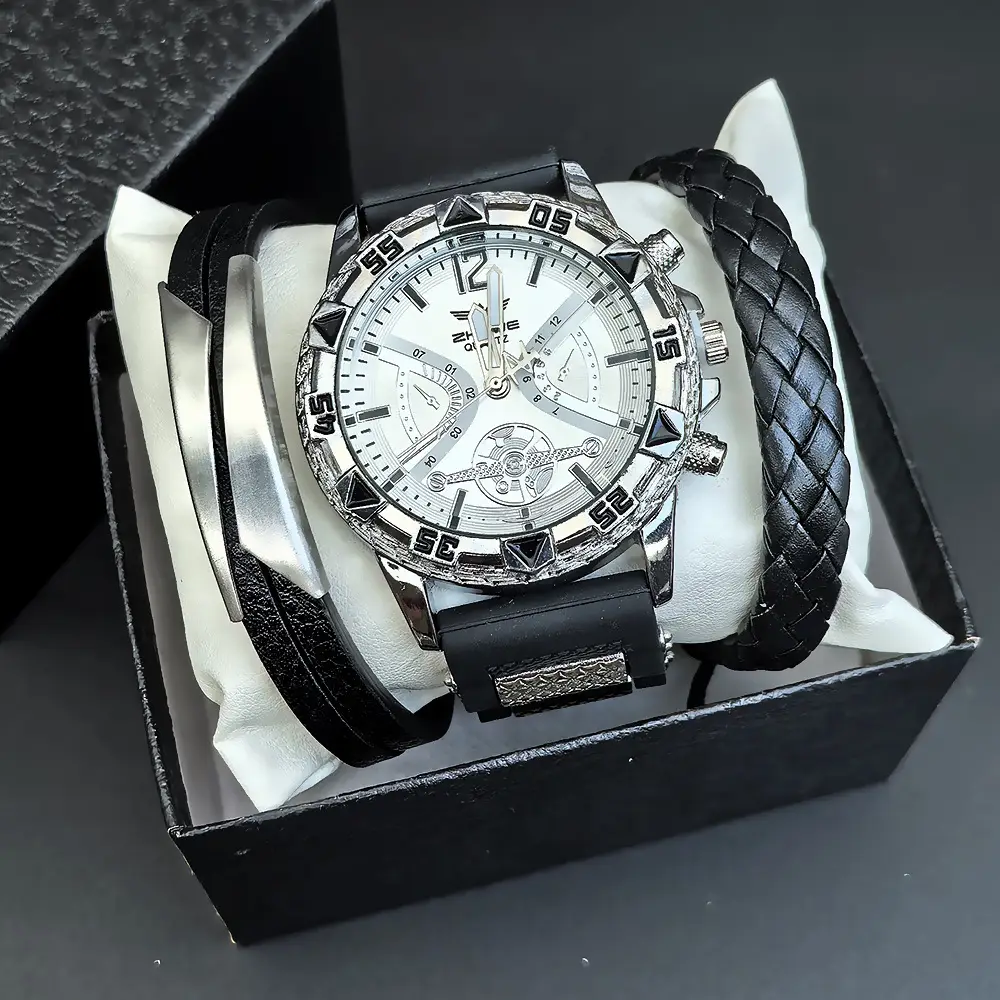 Men's Advanced Sense Quartz Wrist Watch Black Strap — feature 8