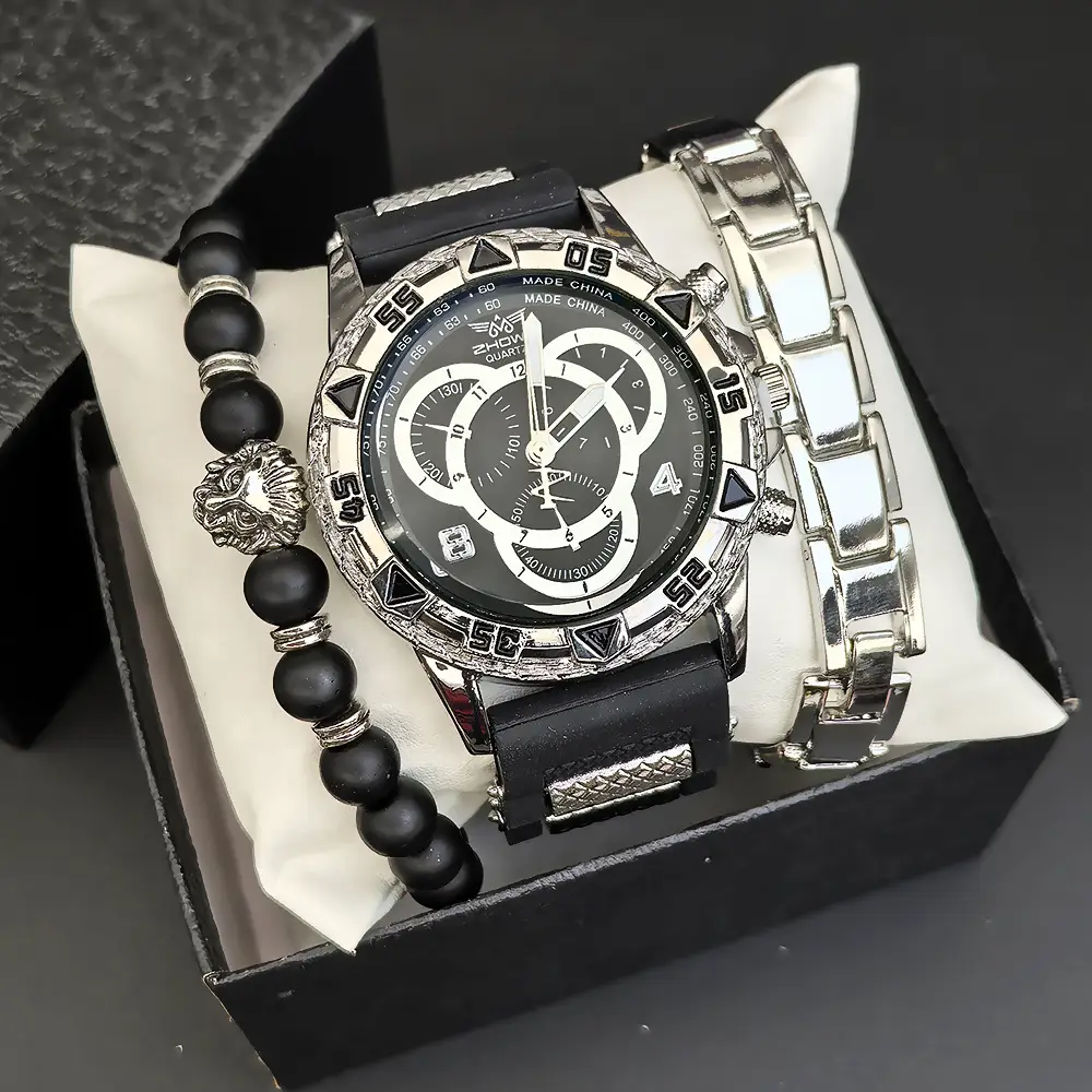 Men's Advanced Sense Quartz Wrist Watch Black Strap - Image 8
