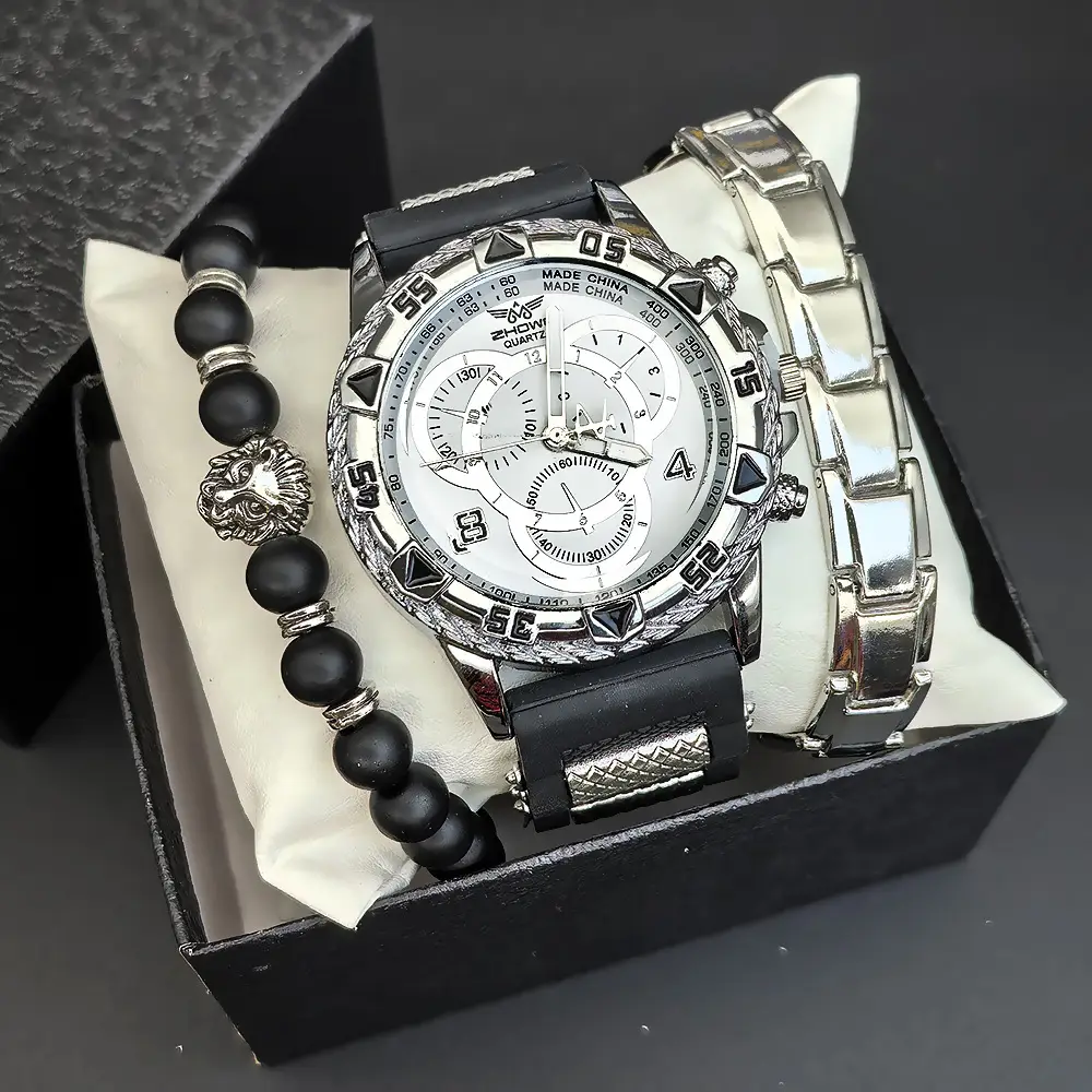 Men's Advanced Sense Quartz Wrist Watch Black Strap - Image 9