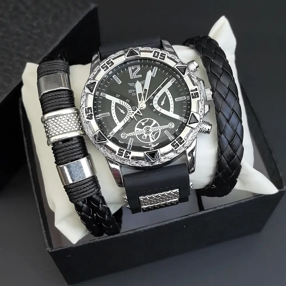 Men's Advanced Sense Quartz Wrist Watch Black Strap - Image 14