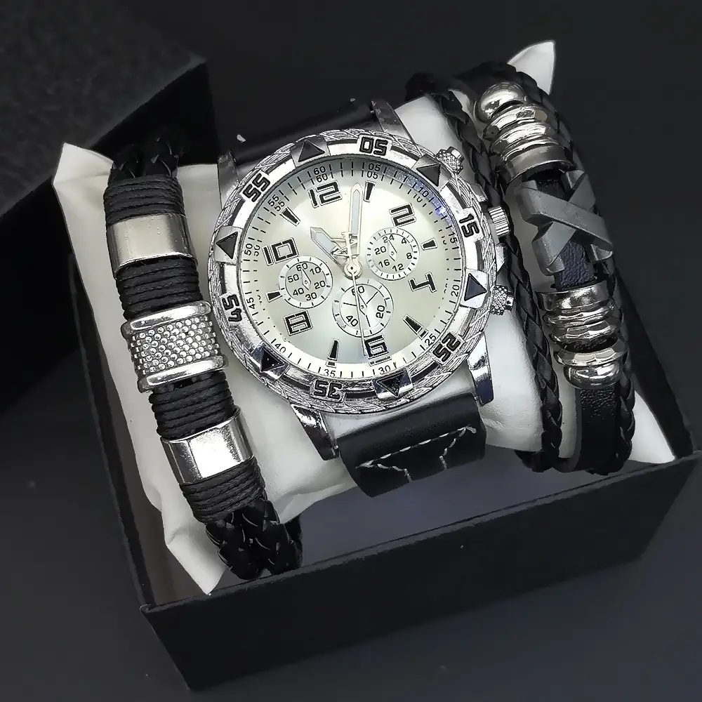 Men's Advanced Sense Quartz Wrist Watch Black Strap - Image 19