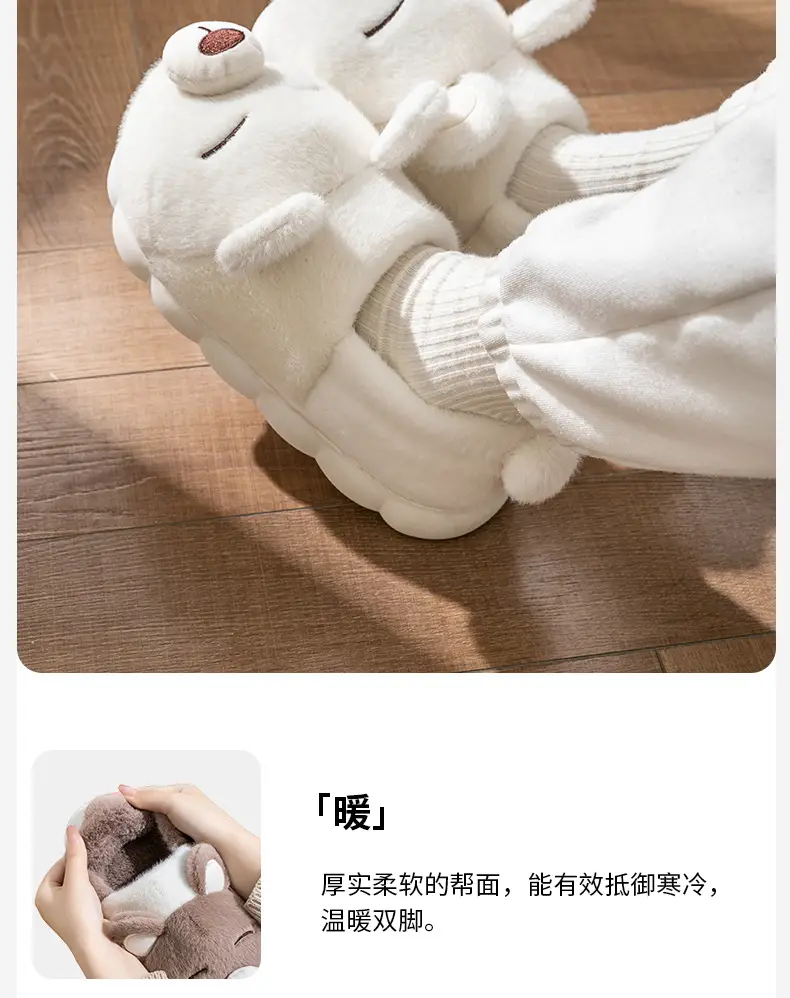 Plush Warm Wool Slippers Women Winter 2024 — feature 16