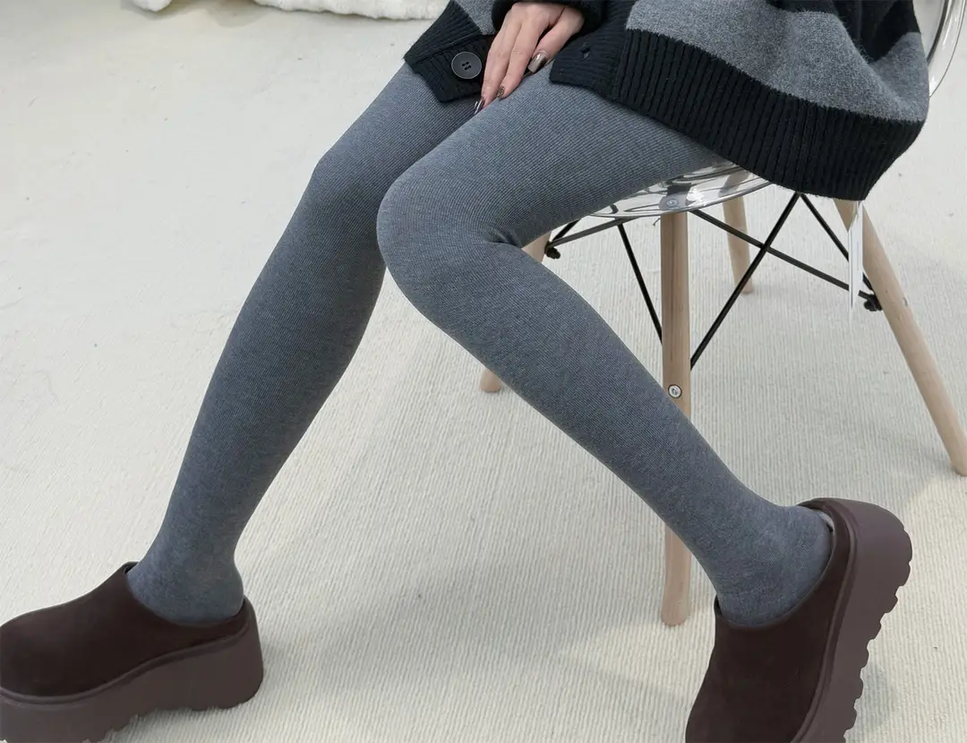 Autumn and Winter Vertical Striped Baby Velvet Leggings, Fleece-Lined and Thickened Tights, Hip-Lifting and Slimming Chocolate Brown Warm Pantyhose — feature 21