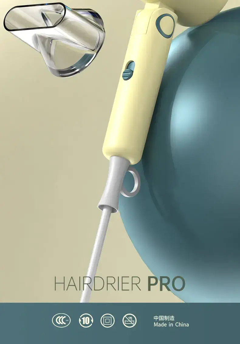 Shufu Electric Hair Dryer Pink Foldable Low Noise — feature 3