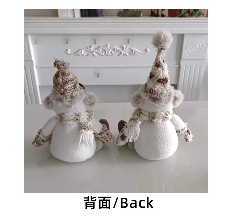 Christmas Snowman Dolls New Warm Brown Knitted Living Room Decor — feature 13