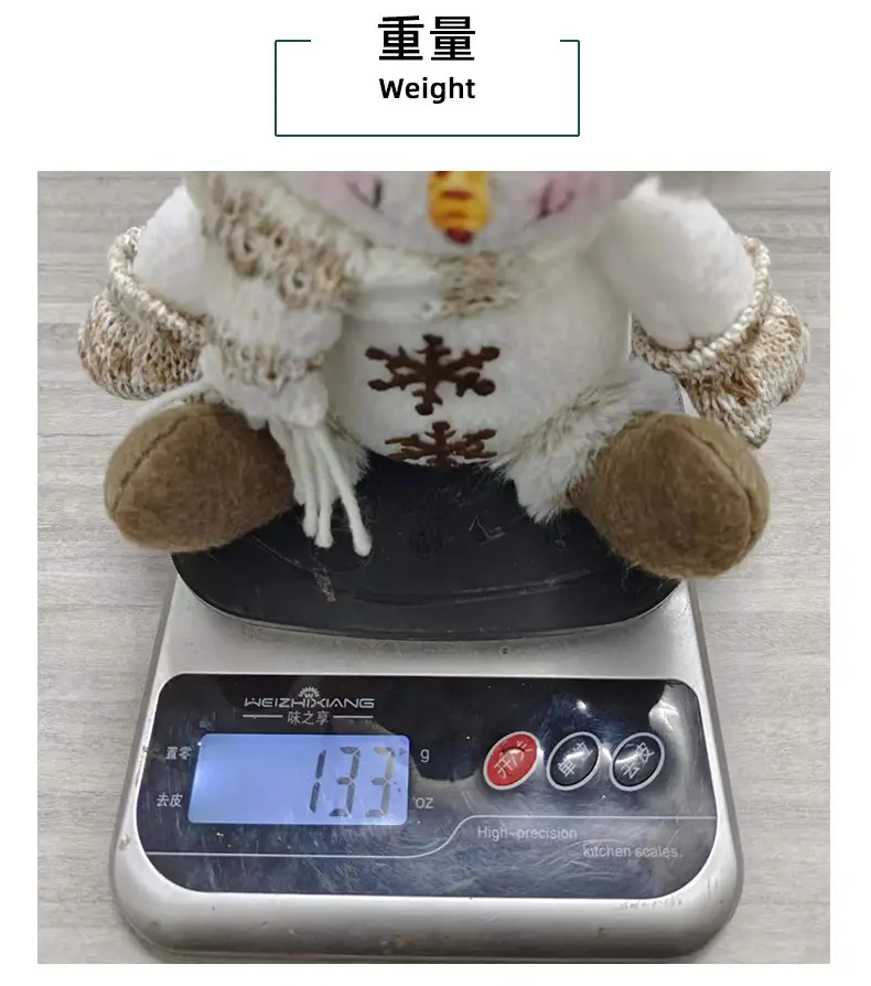 Christmas Snowman Dolls New Warm Brown Knitted Living Room Decor — feature 16