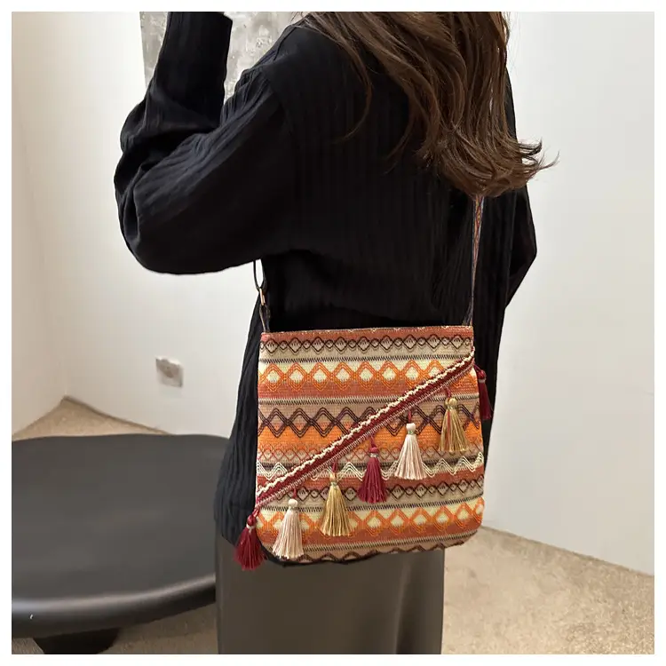 Large Capacity Ethnic Woven Shoulder Bag for Women — feature 16
