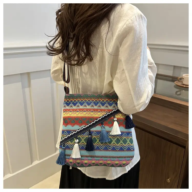 Large Capacity Ethnic Woven Shoulder Bag for Women — feature 20
