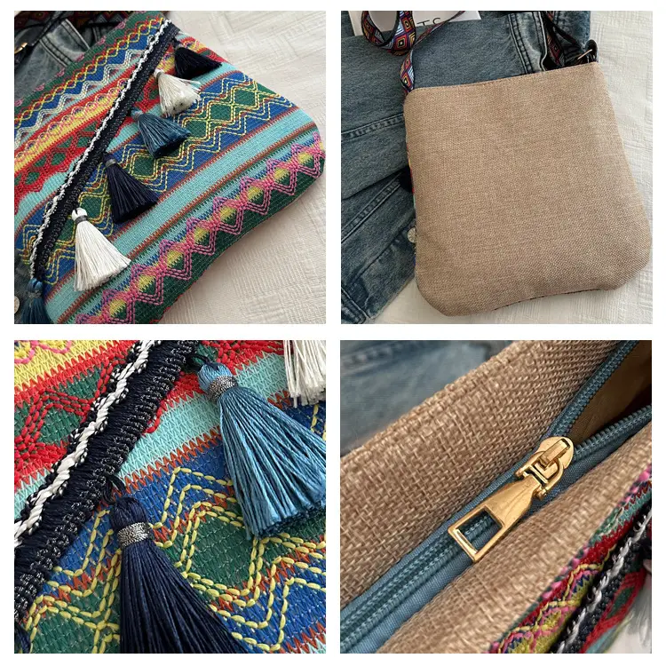 Large Capacity Ethnic Woven Shoulder Bag for Women — feature 7