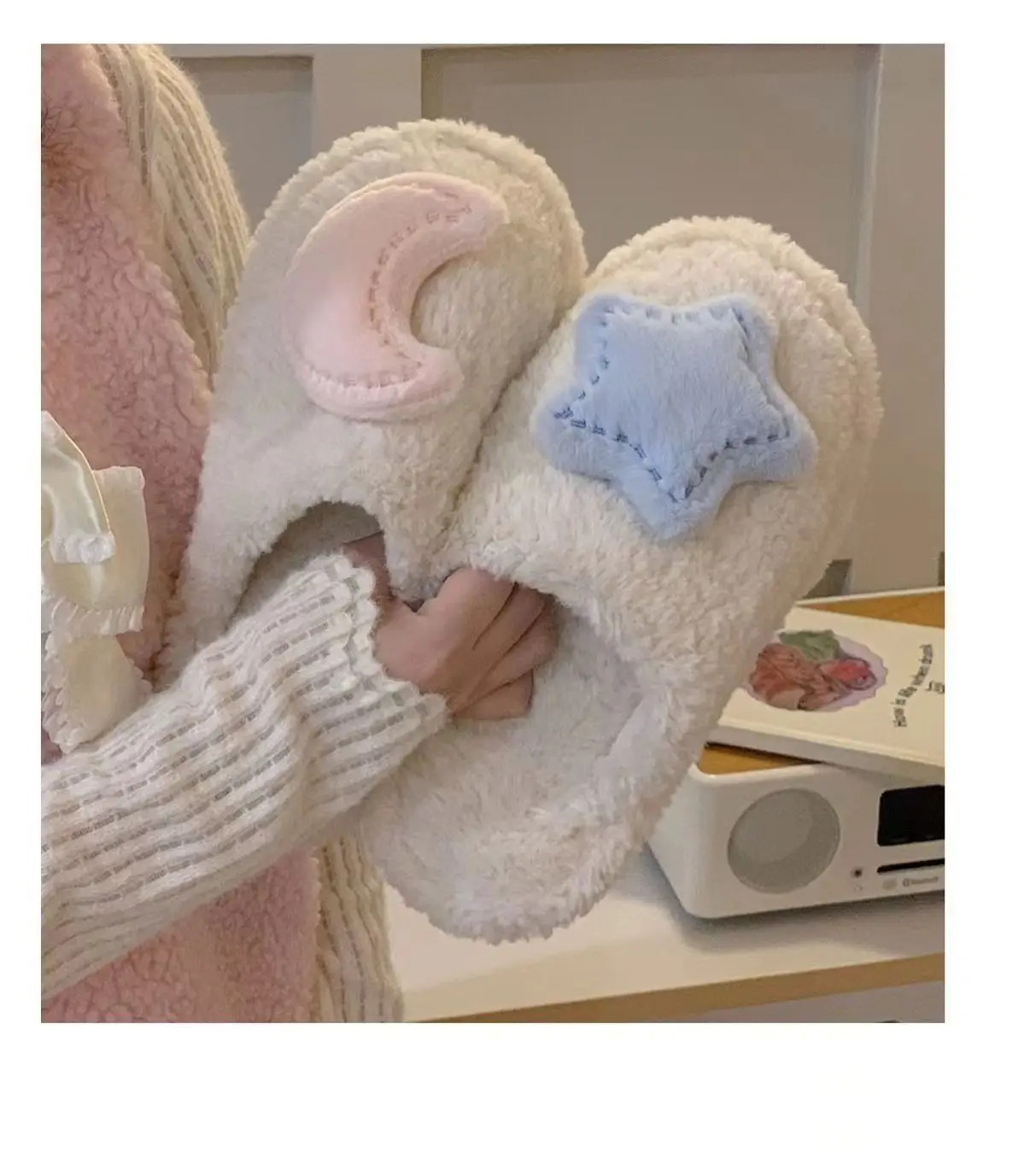 Winter Plush Rabbit Slippers for Women Soft Cotton Indoor — feature 11