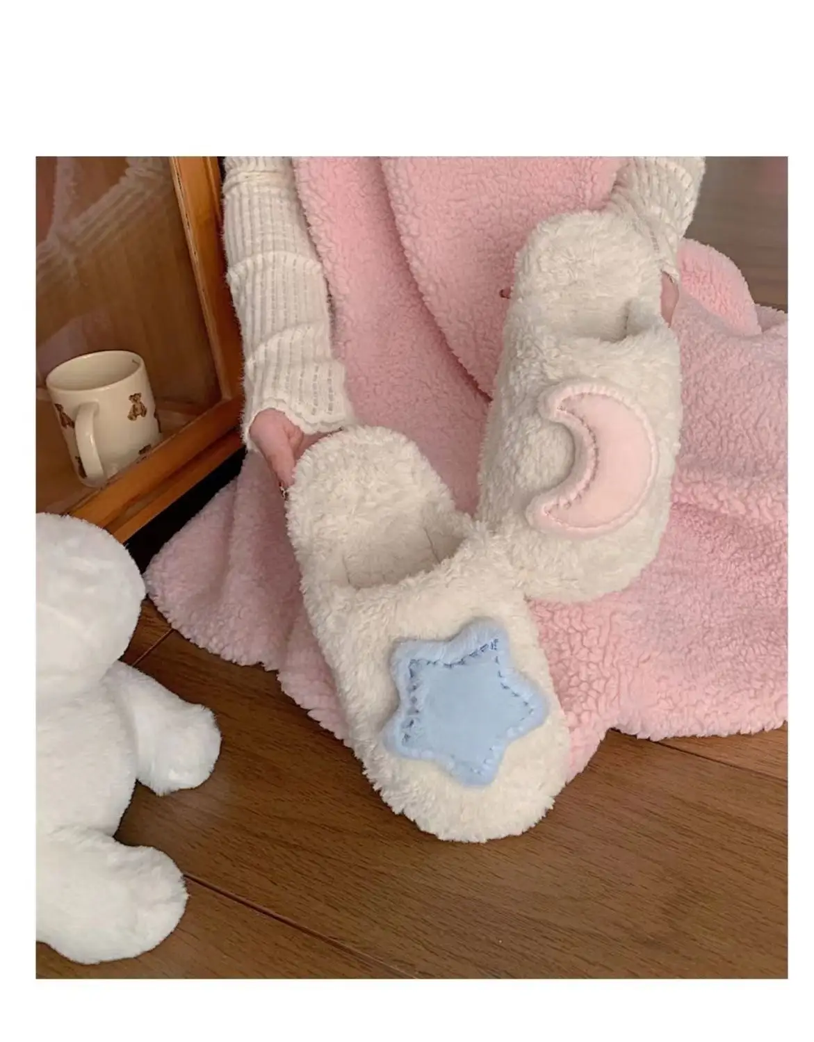 Winter Plush Rabbit Slippers for Women Soft Cotton Indoor — feature 6