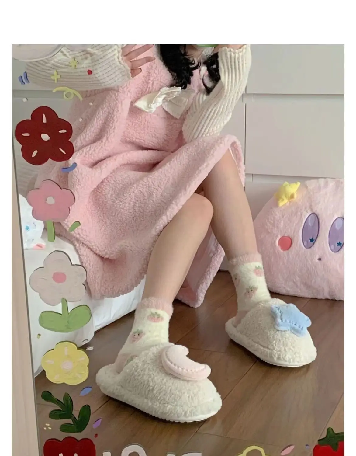 Winter Plush Rabbit Slippers for Women Soft Cotton Indoor — feature 7