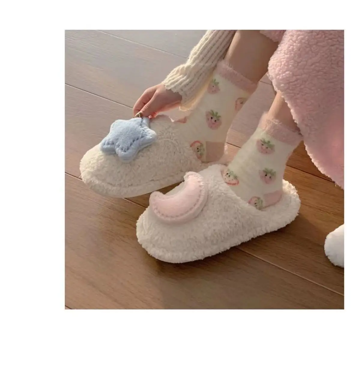 Winter Plush Rabbit Slippers for Women Soft Cotton Indoor — feature 9
