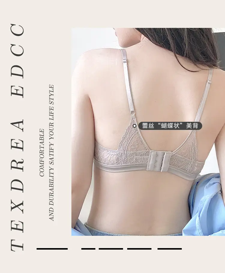 Sexy lingerie lace small bra thin French rabbit ears summer seamless girl triangle cup live cross-border — feature 16