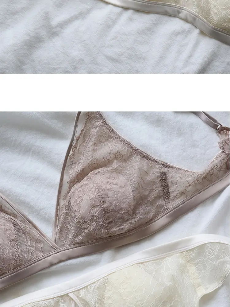 Sexy lingerie lace small bra thin French rabbit ears summer seamless girl triangle cup live cross-border — feature 27