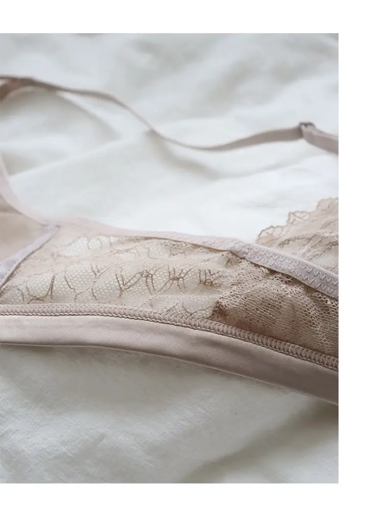 Sexy lingerie lace small bra thin French rabbit ears summer seamless girl triangle cup live cross-border — feature 38