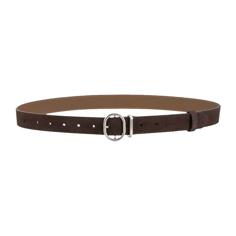 Vintage Women's Frosted Leather Belt with Pin Buckle - Image 16