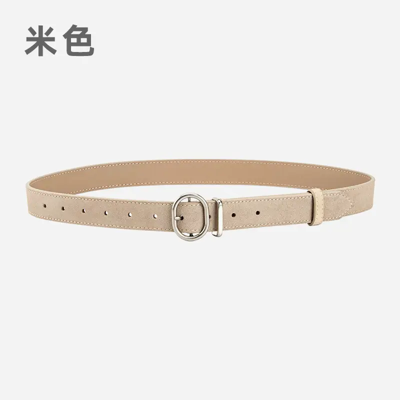 Vintage Women's Frosted Leather Belt with Pin Buckle - Image 7