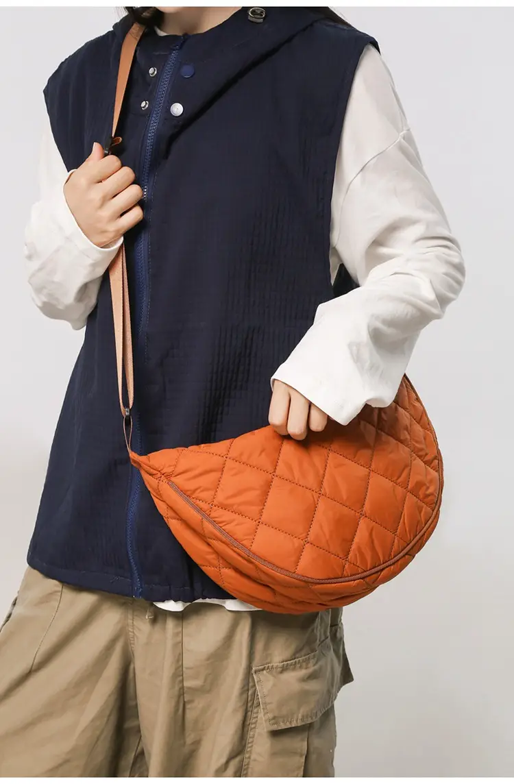 2024 Rhombic Shoulder Crossbody Bag Women Orange — feature 15