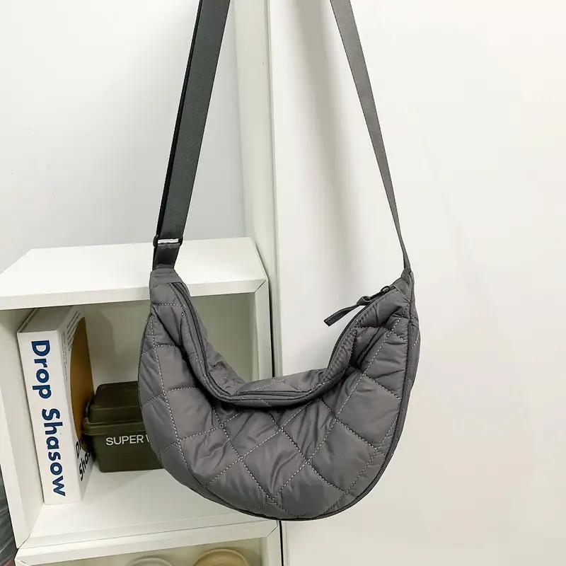 2024 Rhombic Shoulder Crossbody Bag Women Orange - Image 2