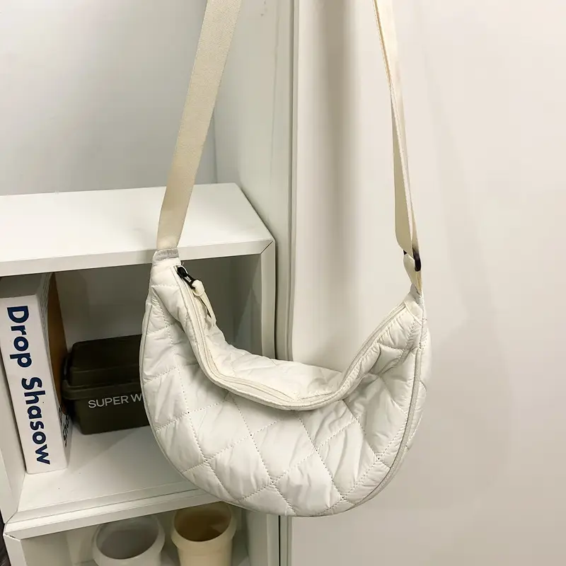 2024 Rhombic Shoulder Crossbody Bag Women Orange - Image 4
