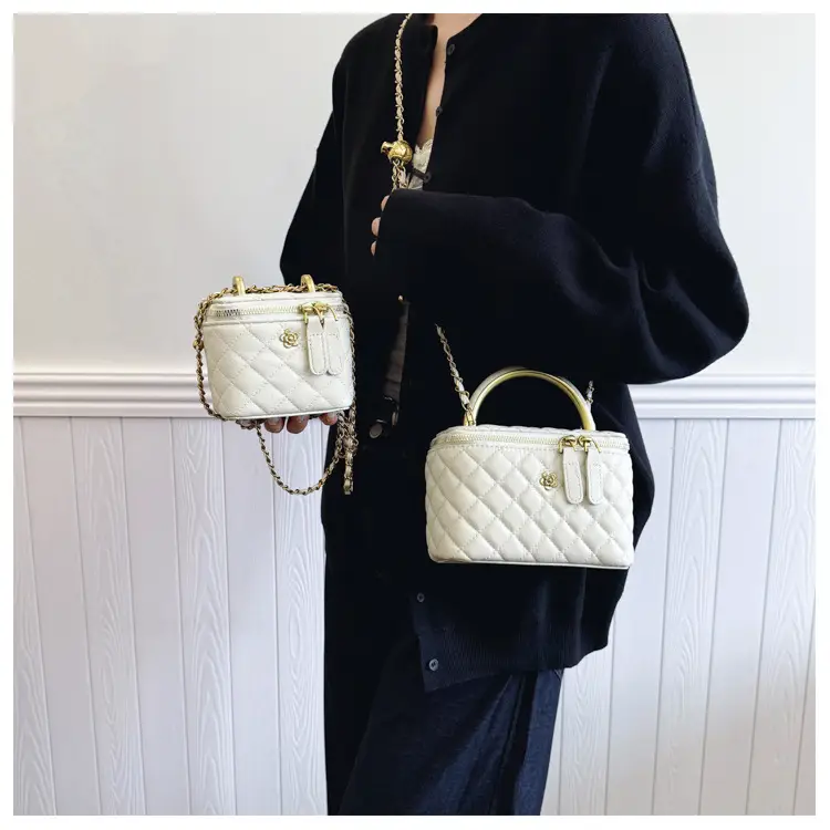 Vintage Quilted Chain Shoulder Bag for Women Light Blue 2026 — feature 30