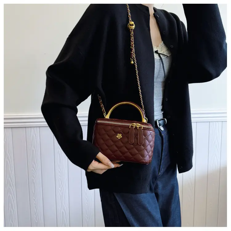 Vintage Quilted Chain Shoulder Bag for Women Light Blue 2026 — feature 33